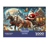 Santa Claus 1000 Piece Jigsaw Puzzles Fun Challenging Modern Festive Santa & Christmas Magic Educational Game Beautiful Decoration For Children And Adults Aged 14 And Over 70x50cm/1000pcs