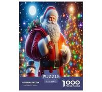 Santa Claus 1000 Piece Jigsaw Puzzles Fun Challenging Modern Festive Santa & Christmas Magic Educational Game for The Whole Gifts Suitable for Children & People Aged 14+ 52x38cm/1000pcs