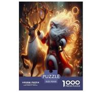 Santa Claus 1000 Piece Jigsaw Puzzles Fun Challenging Modern Festive Santa & Christmas Magic Educational Game for The Whole Gifts For Children And Adults Aged 14 And Over 70x50cm/1000pcs