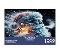 Santa Claus 1000 Piece Jigsaw Puzzles Fun Challenging Modern Festive Santa & Christmas Magic Educational Game Beautiful Decoration For Children And Adults Aged 14 And Over 38x26cm/1000pcs
