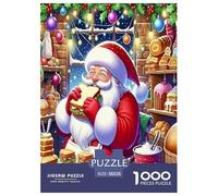 Santa Claus 1000 Piece Jigsaw Puzzles Fun Challenging Modern Festive Santa & Christmas Magic Family Activity Game Perfect for Relaxation For Children And Adults Aged 14 And Over 38x26cm/1000pcs