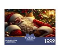 Santa Claus 1000 Piece Jigsaw Puzzles Fun Challenging Modern Festive Santa & Christmas Magic for Family Activity Game Perfect for Relaxation Suitable for Children & People Aged 14+ 38x26cm/1000pcs