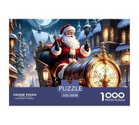 Santa Claus 1000 Piece Puzzle for Adults Whimsical Challenge Perfect for Relaxation 100% Recycled Cardboard Jumbo 52x38cm/1000pcs