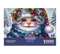 Santa Claus 1000 Pieces Jigsaw Puzzle Santa Claus Puzzle Children's Puzzle Stress Relief Wall Decoration Gift Cooperation 70x50cm/1000pcs