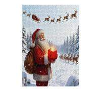 Santa Claus 300 Piece Jigsaw Puzzle for Adults Christmas Holiday Jigsaw After School Activity for Teens Stress Buster Whimsical Gift Idea Stylish Home Decor 300 PCS