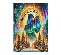 Santa Claus 300 Piece Jigsaw Puzzle for Adults Christmas Holiday Weekend Hobby Creative Challenge No Duplicate Pieces Ideal Retirement Gift 300 PCS