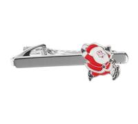 Santa Claus Alloy Tie Clip Necktie Accessory for Men, Christmas Themed | Polished Metal Decoration Keeps Neckties Secure, Suitable for Weddings, Holiday Parties, Business Professionals and Everyday