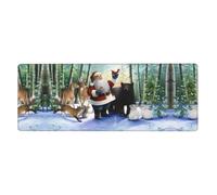 Santa Claus and Animals Mouse Pad 12x31.5in Extended Gaming Surface
