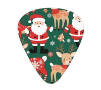 Santa Claus and Christmas deer Printed pick set - 12 pieces, thin, medium and thick guitar picks, suitable for guitar, bass, electric guitar and ukulele