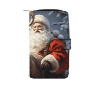 Santa Claus And Deer Elk Wallet Multifunctional Wallets for Men Compact Wallet Purse Passport Bag