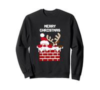 Santa Claus and Reindeer Merry Christmas Sweatshirt