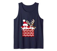 Santa Claus and Reindeer Merry Christmas Tank Top