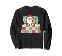 Santa Claus And Reindeer Sleeping Christmas Sweatshirt