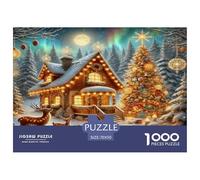 Santa Claus Arctic Reindeer 1000 Piece Jigsaw Puzzles for Adults Educational Games Beautiful Home Decoration Art Colorful DIY Craft 70x50cm/1000pcs