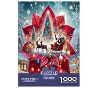Santa Claus Arctic Reindeer 1000 Piece Jigsaws for Adults Educational Games Beautiful Home Decoration Challenge High Difficulty 38x26cm/1000pcs