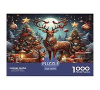 Santa Claus Arctic Reindeer 1000 Piece Jigsaws for Adults Fun, Challenging & Brainteasing Beautiful Home Decoration Challenge High Difficulty 70x50cm/1000pcs