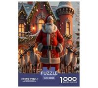 Santa Claus Arctic Reindeer 1000 Piece Jigsaws for Adults Fun, Challenging & Brainteasing Birthday Gifts for Women And Man Art Colorful DIY Craft 38x26cm/1000pcs