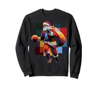 Santa Claus Basketball Christmas Funny Sweatshirt