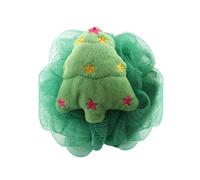 Santa Claus Bath Cartoon Mesh Sponge Body Scrubber Bath Sponge Shower Ball Body Cleaning Massage Christmas Bathing Wash Flower