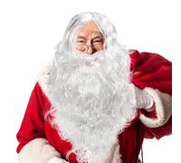 Santa Claus Beard and Wig Set Santa Claus Beard and Wig Long White Costume Wigs Christmas Santa Claus Costume Set for Christmas Halloween Party Supplies
