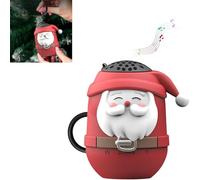 Santa Claus Bluetooth Speaker, Portable Mini Waterproof Speaker, Bluetooth Speaker Christmas Decor, Wireless Speakers, Support TF Card, Lanyard Design for Hiking, Biking, Trip (Red)