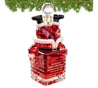 Santa Claus Bottle Stuck in Chimney At Christmas Effortless | Novelty Beverage Bottle Home Decor For Vodka Brandy Wine Cocktails Home Bar Display Shelf