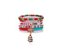 Santa Claus Bracelet - Christmas Accessories Jewelry Gift for Women - Merry Christmas Stocking Stuffers, Adjustable, Alloy, no gemstone