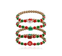 Santa Claus Bracelet - Christmas Accessories Jewelry Gift for Women - Merry Christmas Stocking Stuffers, Adjustable, Alloy, no gemstone
