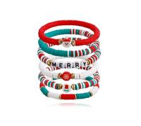 Santa Claus Bracelet - Christmas Accessories Jewelry Gift for Women - Merry Christmas Stocking Stuffers, Adjustable, Alloy, no gemstone