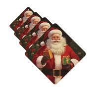 Santa Claus Car Air Fresheners Cards 4 Pcs Hanging Fragrance Scented Cards Long-Lasting Car Aromatherapy Tablets for Wardrobe Bathroom Car Interior Mirror Pendant Gifts