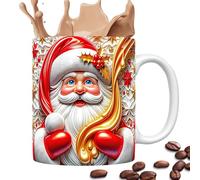Santa Claus Ceramic Christmas Mug - Vintage Santa Claus Mug, Vista Teacup Coffee Mug, Espresso Coffee Mug, Ceramic Santa Mug, Coffee Mug for Tea, Hot Chocolate, Milk