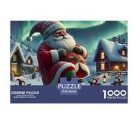 Santa Claus Challenging Puzzles 1000 Pieces - Santa Playing Soccer with Elves for Men And Women Fun And Challenging Family Game Great Gift Idea38x26cm/1000pcs
