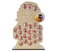 Santa Claus Christmas Advent Calendar with Stand for Chocolate Orange & Lindt, includes Baubles (Countdown to Christmas)