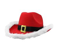 Santa Claus Christmas Cowboy Hat - Red Cowboy Hat, Western Santa Hat, Santa Hat for Cowboy Costumes | Prop Cosplay, for c