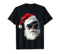 Santa Claus Christmas Motif X-Mas Art Sunglasses Santa Claus T-Shirt