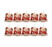 Santa Claus Christmas Ornaments - 2D Acrylic Holiday Hanging Decorations, Romantic Santa Figure Set, Lightweight Reusable Design, Adds Festive Charm, Holiday Party Decoration for Home Garden Gate