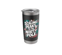 Santa Claus Climbing North Pole Stainless Steel Insulated Tumbler