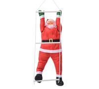 Santa Claus Climbing Rope Ladder - 60CM Doll | Festive Christmas Decoration Pendant | Outdoor Hanging Santas Ornament for Home, Garden, Balcony, Doorway, Holiday Party Display