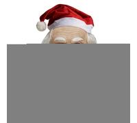 Santa Claus Costume Face Cover - Soft Latex Cosplay Realistic Beard Details Comfortable Fit Funny Holiday Costume Face Accessories | Holiday Party Costumes for Family Ref