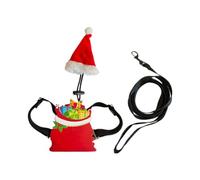 Santa Claus Costume for Bearded Dragons - Animal Cosplay Adjustable - Christmas Reptile Costume Bearded Dragon Santa Hat Chameleon Lizard Leopard Gecko Photography with the Complete Festive Accessory