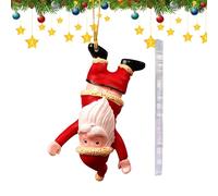 Santa Claus Decoration | Christmas Decorations - Cute 3D Acrylic Home Decorative Pendants Car Rearview Rearview Backpack Unisex