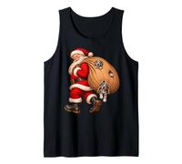 Santa Claus Delivering Great Dane Presents Naughty Puppies Tank Top