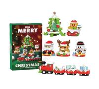 Santa Claus Design Building Blocks Set,6/12PCS Christmas Theme Building Blocks Ornaments,2026 New Mini Holiday Figures, DIY Xmas Tree Decor,Birthday Gifts, Party Favors (6PCS)