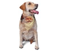 Santa Claus Dog Bandana Pet Scarf Accessories for Small Medium Dogs Cats Photo Prop, Triangle Pet Bandanas Adjustable Puppy Bib Washable Dog Kerchief Puppy Neckerchief