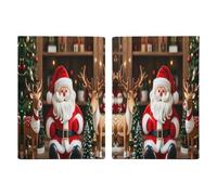 Santa Claus Doll Reindeer Model Passport Protector Slim Passport Holder for Travel Essentials Compact Passport Sleeve Lightweight Wallet for Travel, style, 20.3x13.8cm