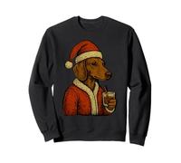 Santa Claus Doxie.Fun vintage Christmas Dachshund Dog Sweatshirt