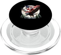 Santa Claus Eagle Ride American Flag Patriotic Christmas PopSockets PopGrip for MagSafe