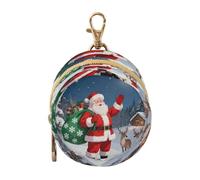 Santa Claus Elk Snowflake Night Infants Baby Pacifier Case Holder Portable Coin Purse Wallet, Everything Storage pouching Tapas para chupones de