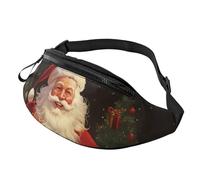 Santa Claus Fanny Pack for Men Women Crossbody Waist Bag Waterproof Sports Belt Bag Outdoor Hip Pack