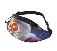 Santa Claus Fanny Pack for Men Women, Waterproof Sports Waist Bag Fashion Belt Bag Crossbody Bags Hip Bum Bag with Adjustable Strap Large Sling Bag Purse for Travel Hiking